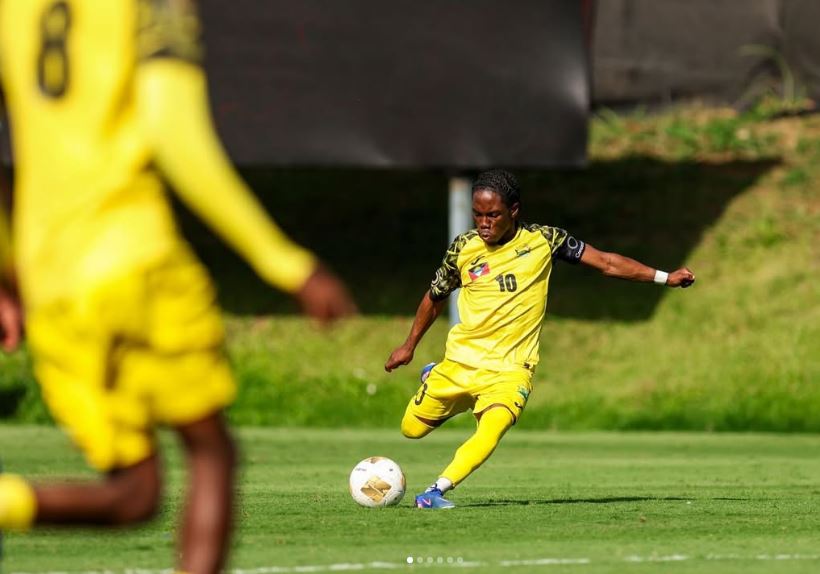 Kayonte George in action for Antigua and Barbuda